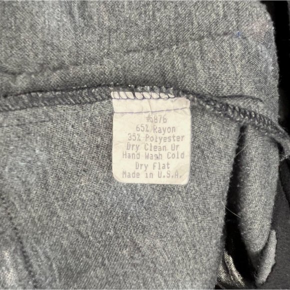 Andria Lieu Collection Open-Front 3/4-Sleeve Top Polka-Dot Black/Gray Sz. M - Picture 5 of 5